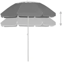 vidaXL Strandschirm Ø 300 cm Anthrazit