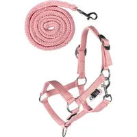 hkm kids Hobby Horsing Halfter und Strick Einheitsgröße Rosa