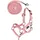 hkm kids Hobby Horsing Halfter und Strick Einheitsgröße Rosa