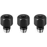 ZHLWei 6 mm 6,35 mm 8 mm Spannzangenfutter mit Mutter Gravur Trimmmaschine Router Bit Adapter Elektrische Oberfräse Fräser Zubehör