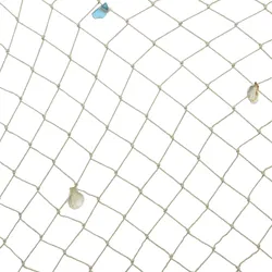 Deko Fischernetz mit Muscheln - maritime Dekoration - 100 x 140cm - natur