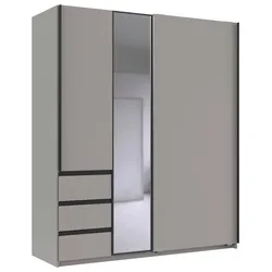 Schwebetürenschrank Adria Grau/Sahara