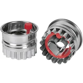 Westmark 6x Westmark Linzer-Ausstechform "Herz", Ausstechformen, Silber