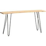 FineBuy Schreibtisch FineBuy Bürotisch 150 cm Akazie Massivholz Computertisch Baumkante