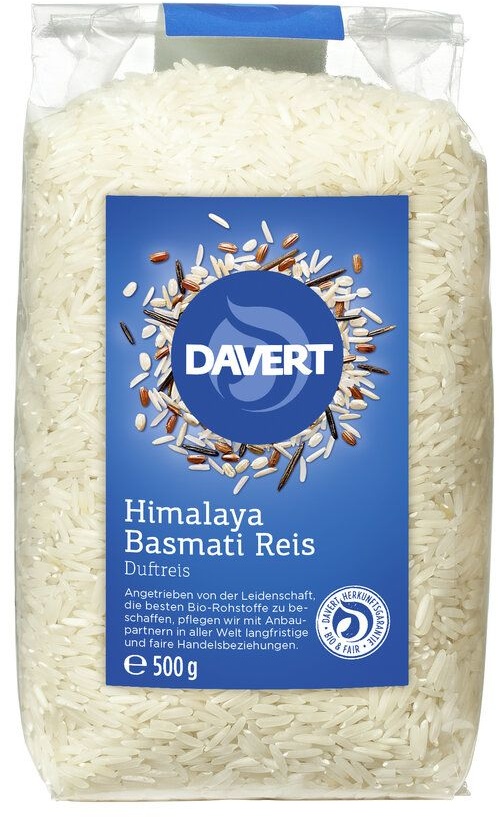 Davert - Himalaya Basmati Reis, duftender Reis 500 g