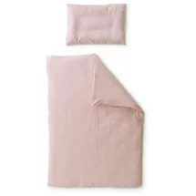 Ehrenkind Ehrenkind® Bettwäsche-Set Musselin | 100% Bio-Baumwolle | Standard 100 by Oeko-TEX | 100x135cm + 40x60cm Rose | Bettwäsche 135x100