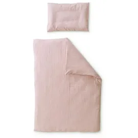 Ehrenkind Ehrenkind® Bettwäsche-Set Musselin | 100% Bio-Baumwolle | Standard 100 by Oeko-TEX | 100x135cm + 40x60cm Rose | Bettwäsche 135x100