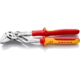 Knipex Zangenschlüssel Zange und Schraubenschlüssel in einem Werkzeug isoliert mit Mehrkomponenten-Hüllen, VDE-geprüft verchromt 250 SB