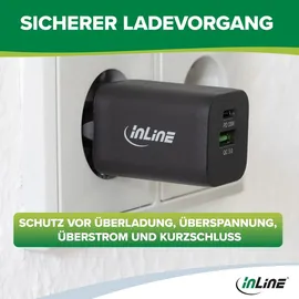 InLine Power Delivery + Quick Charge USB Netzteil, 33W, USB-A + USB-C, schwarz