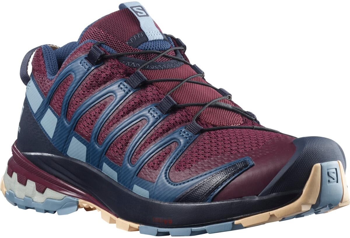 Salomon Damen XA PRO 3D V8 Trailrunningschuhe, 7 - Wine Tasting / Night Sky / Almond Cream