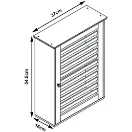 [en.casa] Badezimmerschrank, Inderøy 37 x 16 x 54.50 cm