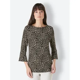 Creation L Premium Viskose-Seiden-Shirt Elfenbein/Schwarz 40