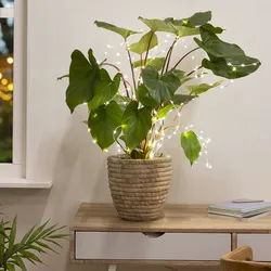 LED Draht Lichtbündel Pflanzenbeleuchtung Blumenstrauß 10 Stränge 80cm silber