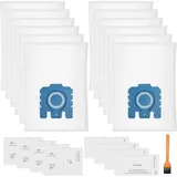 Packung Mit 12 Pure Gn 3d Staubbeuteln, Kompatibel Mit Miele Hyclean Gn Classic C1 Complete C2 Complete C3, S2 S5 S8 S800 S600 Serien-staubsaugern Mit 4 Motorfiltern Und 4 Abluftfiltern