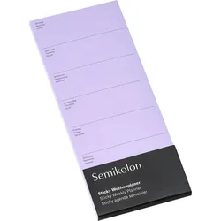Semikolon selbstklebender Wochenplaner, lila