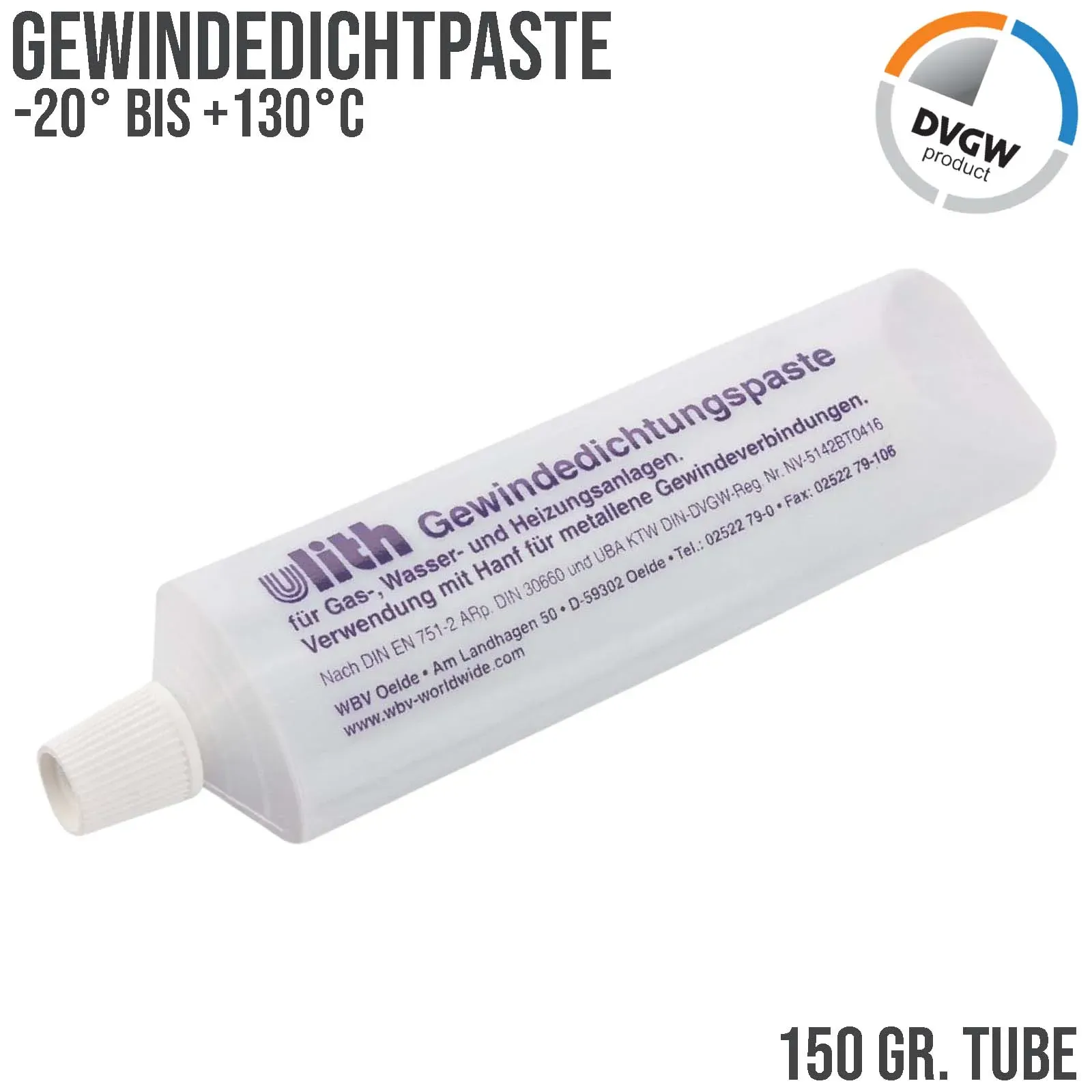 Gewinde Dichtpaste Abdichtung Metall DVGW - 150 gr Tube