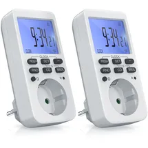 Bearware 2x Zeitschaltuhr programmierbar mit LCD Display Steckdosen Timer / max 3680W