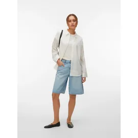 Vero Moda Langarmbluse VMODONA LS SHIRT WVN NOOS Baumwolle, regular fit weiß L (40)