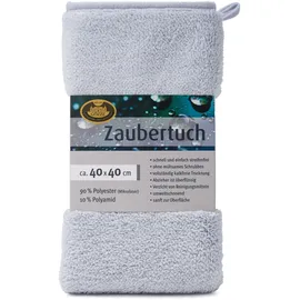 Gözze Mikrofasertuch GÖZZE "Zaubertuch", silber (silberfarben), B:40cm L:40cm, Mikrofaser, Putztücher, hohe Wasseraufnahme, extrem saugstark, zum reinigen und trocknen