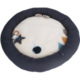 Sterntaler Baby Unisex Krabbeldecke Eisbär Elia rund - Schlafteppich, Spielmatte aus Flauschstoff, Spieldecke - ecru