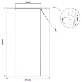 vidaXL Bambusrollo 80 x 160 cm Braun