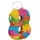 Relaxdays Pinata Zahl 8, Regenbogenpinata Geburtstag, HBT: 20,5 x 15,5 x 4,5 cm, Mini Piñata Kinder, zum Befüllen, bunt