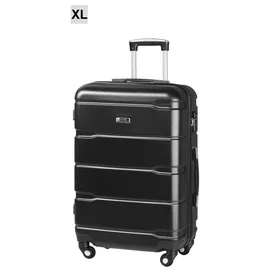 aleos Hartschalen-Trolley 4-Rollen 56 cm / 100 l schwarz