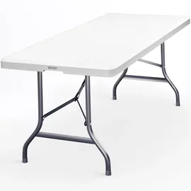 CASARIA Gartentisch 220 x 70 x 72 cm weiß klappbar