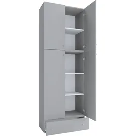VCM Lona Aktenschrank 70 x 39 x 200 cm grau