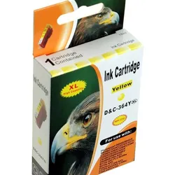 D&C Drukerpatrone Tinte ersetzt HP 364Y XL Yellow Gelb für HP Photosmart Drucker