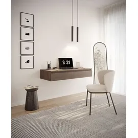 Selsey Bemmi – Hängeschreibtisch / Schminktisch mit Schubladen, Nussbaum Wisconsin, 120 cm - Braun