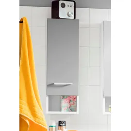 WELLTIME Hängeschrank "Ribera", grau (weiß, grau), B:25cm H:71cm T:20cm, MDF, Schränke, Hängeschrank
