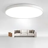 JDONG LED Deckenleuchte JDONG 54W warmliches Weiß 3000K Rund Deckenlampe Weiß passend für Wohnzimmer, Schlafzimmer, Keller, Büro, Flur 50cm - Weiß