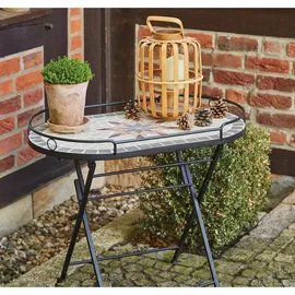 Siena Garden Stella Gartentisch 68 x 41 x 60 cm schwarz/bunt