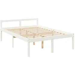 vidaXL Seniorenbett Weiß 120x200 cm Massivholz Kiefer