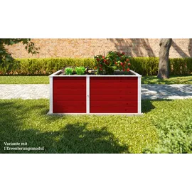 Weka Hochbeet 69 x 69 x 71 cm Dunkelrot