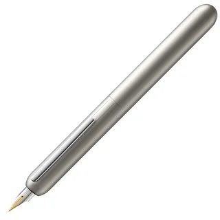 LAMY dialog 3 Füllhalter 074 – faszinierender Füller im Palladium-Finish mit Drehmechanik und mit voll versenkbarer, partiell platinierter 14 kt - Goldfeder – Federstärke M