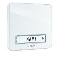 M-E modern-electronics KTA-1W Klingelplatte mit Namensschild 1fach Weiß 12