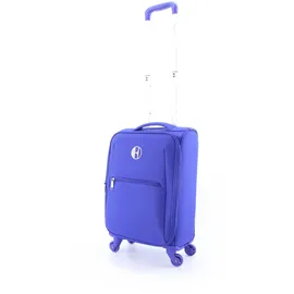 ELLE "Mode", Gr. B/H/T: 23cm x 46cm x 23cm, blau, Polyester, Koffer, mit praktischem Teleskopgestänge