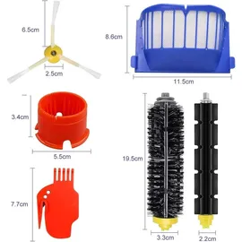 memkey - 4 Ersatz-Rollenbürsten-Zubehörsätze, Kompatibel mit iRobot Roomba 600 Serie 605 606 615 616 620 621 625 630 631 650 653 655 660 670 671 676 680 Staubsauger