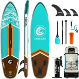 COOLCAA Stand Up Paddling Board mit Premium SUP Zubehör, Tragkraft bis 210kg, SUP Board für Erwachsene und Jugendliche Aller Niveaus