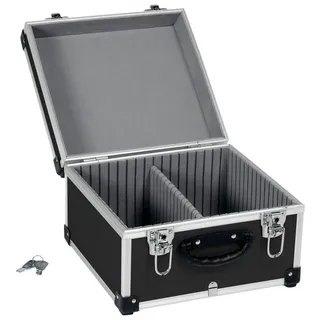 anndora CD Koffer für 40 Standard CD Cases - 29,5 x 29 x 18,5 cm - Schwarz