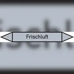 Rohrleitungskennzeichen Frischluft - 100x15 mm Folie selbstklebend