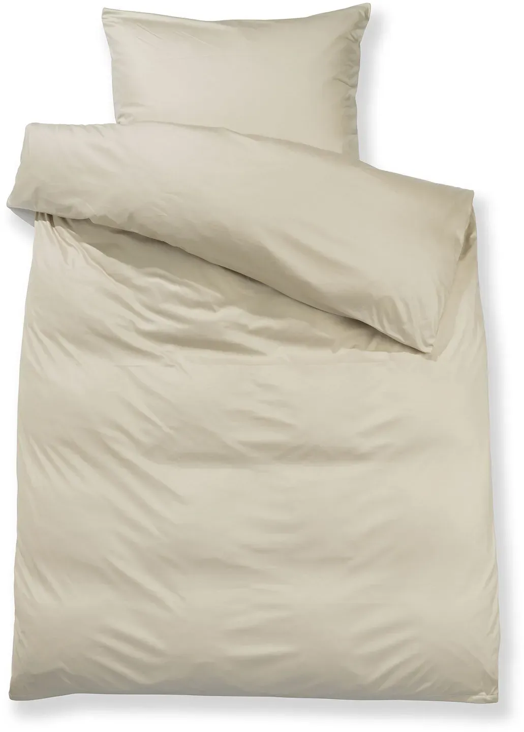 Doris Meyer Uni Interlock Jersey Bettwäsche 155x200 cm + 80x80 cm | beige - beige