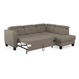 sit&more Ecksofa SIT & MORE "Belluci L-Form", braun (savannah), B:249cm H:85cm T:195cm, Sofas, Ecksofa, inklusive Federkern, wahlweise mit Bettfunktion und Bettkasten
