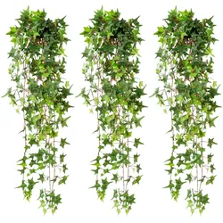 CREATIV green künstliche Pflanze Pitsburgh-Mini-Efeuranke ca 90 cm, 3er Set