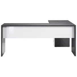 INOSIGN Eckschreibtisch »New Selina«, Schreibtisch, Schubkästen, mit oder ohne Monitoraufsatz, B 180/160 cm grau