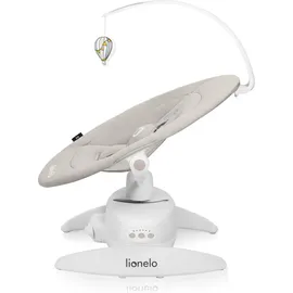 lionelo Babywippe IRIS 360 Grad, ab Geburt, 12 Wiegenlieder, leicht und leise Beige Sand - Weiß/Beige