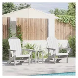 vidaXL Adirondack Stühle 74 x 82 x 90 cm weiß 2 St.
