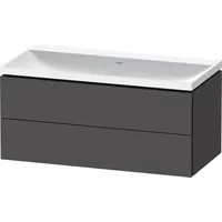 Duravit „L-Cube“ c-shaped Badmöbel-Set 1000mm Graphit Matt Dekor ×